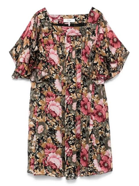 Chloé floral-print mini dress - Black - zdjęcie produktu nr 1
