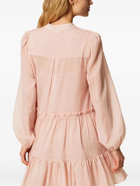 TWINSET ruffled shirt dress - Pink
