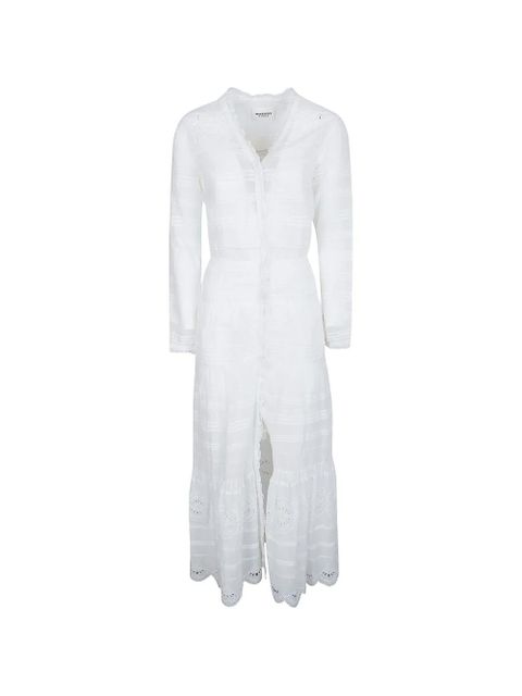 ISABEL MARANT Daniva crochet lace V-neck dress - White - zdjęcie produktu nr 1