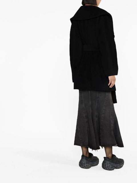 Balenciaga belted-waist oversize coat - Black