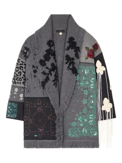 Alanui Midnight In Manhattan patchwork cardigan - Grey - zdjęcie produktu nr 1