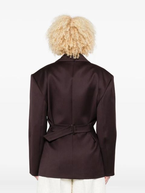 Magda Butrym double-breasted pinstripe-detail blazer - Red