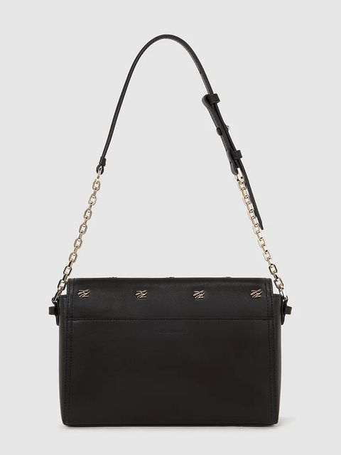 Karl Lagerfeld torebka skórzana K/AUTOGRAPH kolor czarny A4W30109