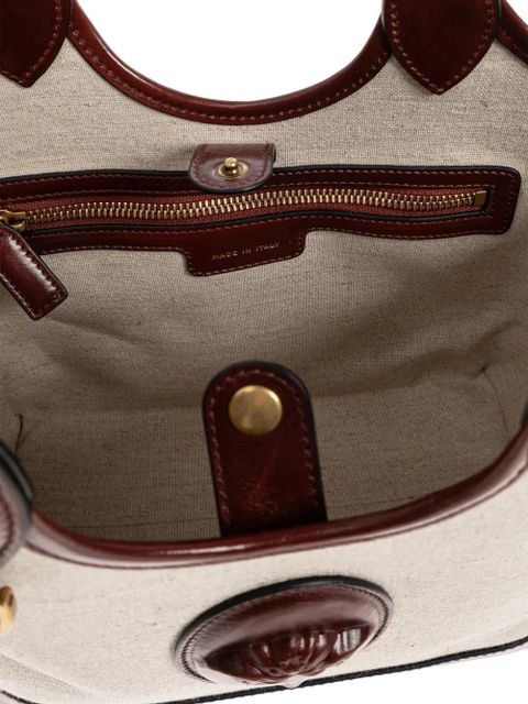 Versace small Rivière canvas tote bag - Neutrals