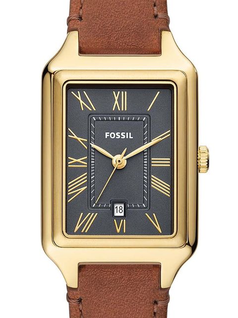 Fossil zegarek damski kolor brązowy - zdjęcie produktu nr 2
