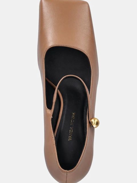 Vanda Novak szpilki skórzane Adela kolor brązowy