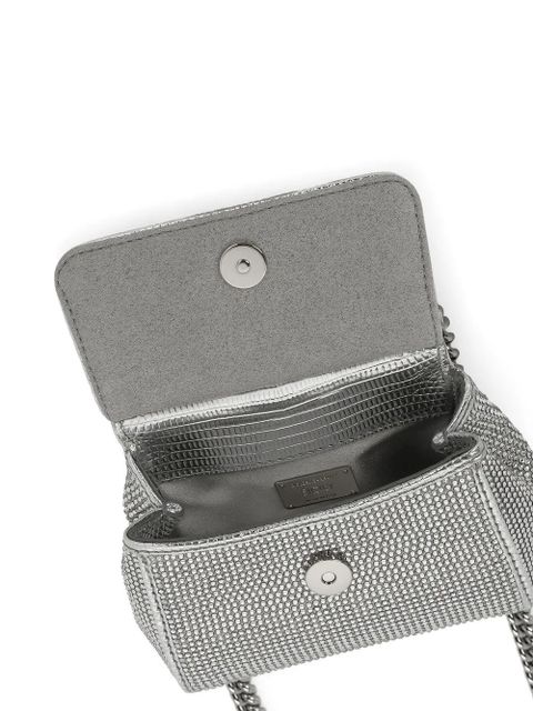 Dolce & Gabbana KIM DOLCE&GABBANA mini Sicily satin top-handle bag - Silver