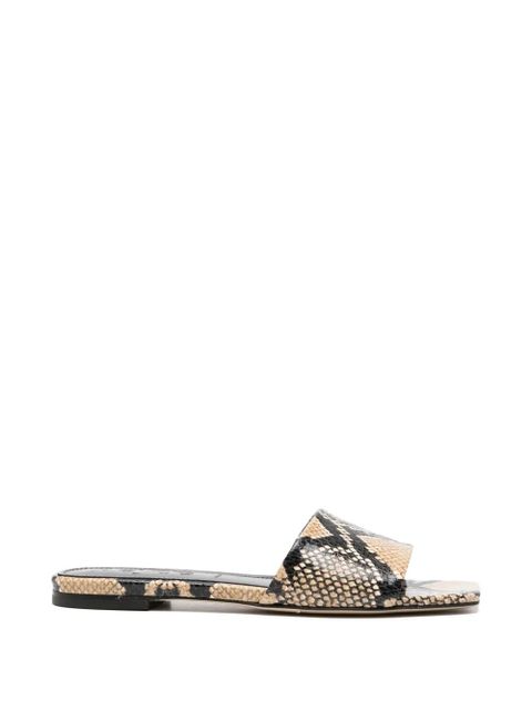 Aeyde Anna snakeskin sandals - Neutrals - zdjęcie produktu nr 1