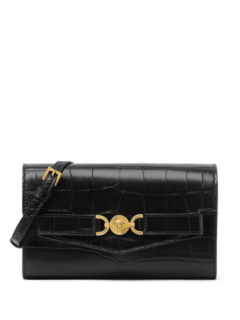Versace Medusa '95 croc-effect cross body bag - Black - zdjęcie produktu nr 1