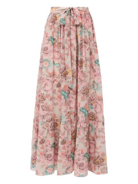 Chloé floral-print ruffled beach skirt - Neutrals - zdjęcie produktu nr 1