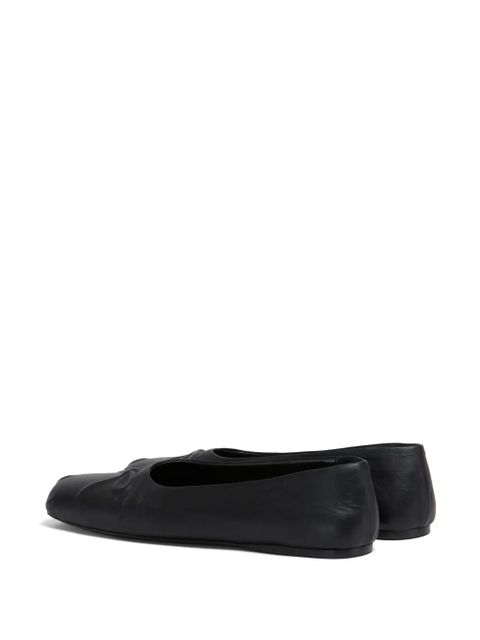Marni leather ballerina shoes - Black