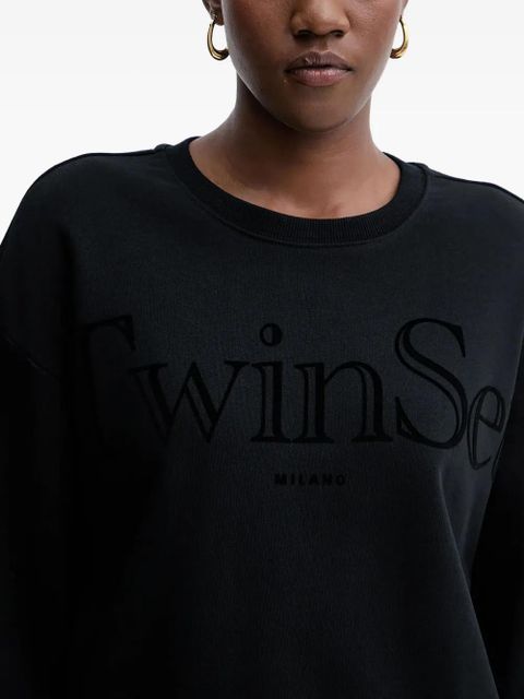 TWINSET logo-print sweatshirt - Black