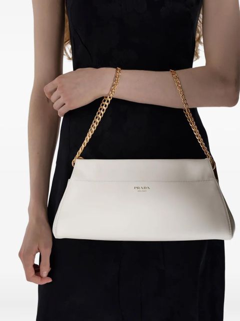 Prada Enchaîné chain-strap leather shoulder bag - White - zdjęcie produktu nr 2