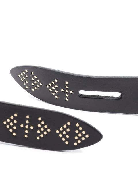 ISABEL MARANT Lecce knotted leather belt - Black