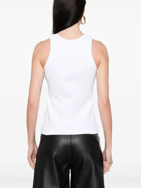 Alexander McQueen logo-plaque tank top - White