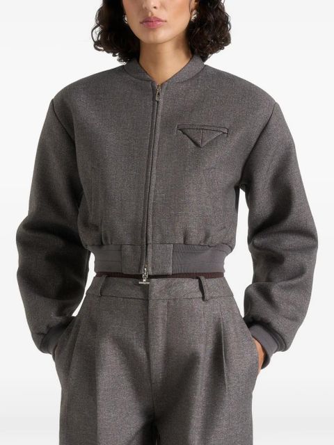 Manière De Voir Monique zip-up bomber jacket - Grey - zdjęcie produktu nr 1