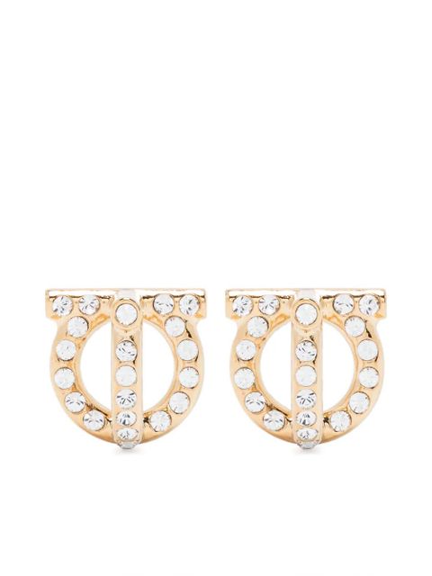 Ferragamo Gancio 3D crystal stud earrings - Gold - zdjęcie produktu nr 1