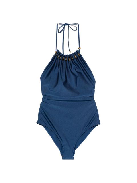 ZIMMERMANN Aster gathered bead swimsuit - Blue - zdjęcie produktu nr 1