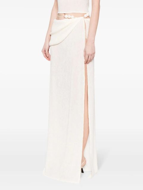 Magda Butrym wraparound maxi skirt - Neutrals