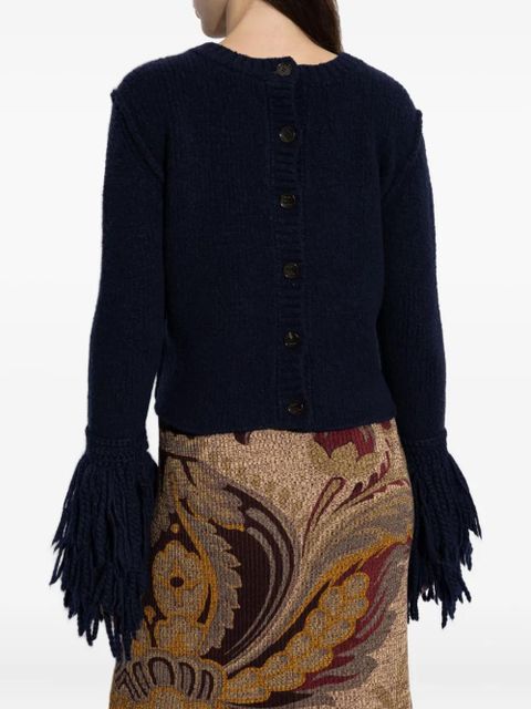 ETRO fringe-detailing top - Blue