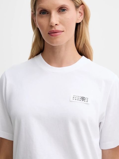 MM6 Maison Margiela t-shirt bawełniany damski kolor biały S62GD0210.M20115.100