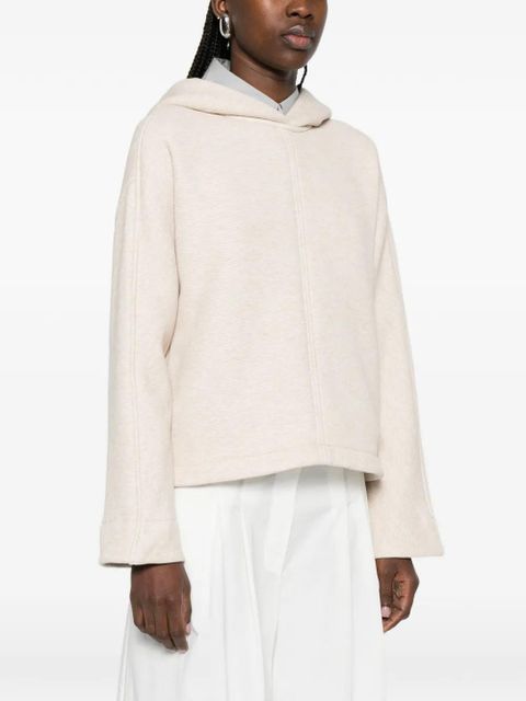 Max Mara logo-embroidered hoodie - Neutrals