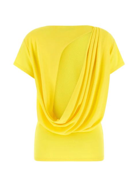 Jacquemus The Mistral draped cut-out T-shirt - Yellow - zdjęcie produktu nr 2
