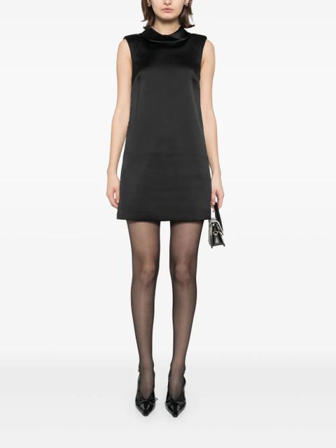 Self-Portrait chain-detail satin dress - Black