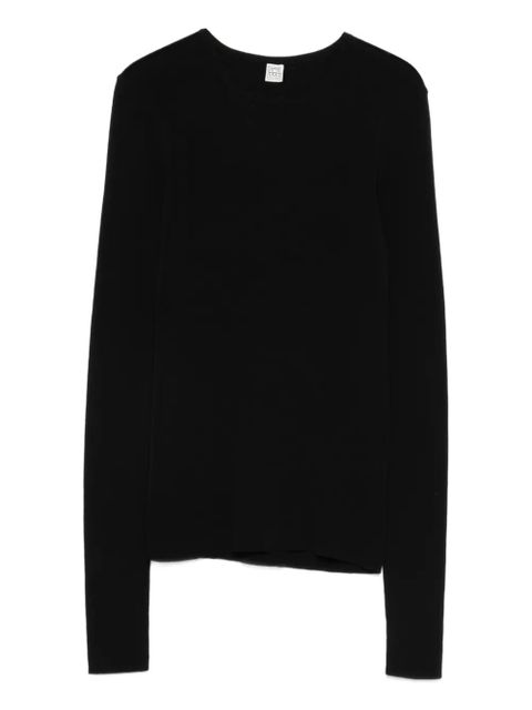 TOTEME compact cotton top - Black - zdjęcie produktu nr 1