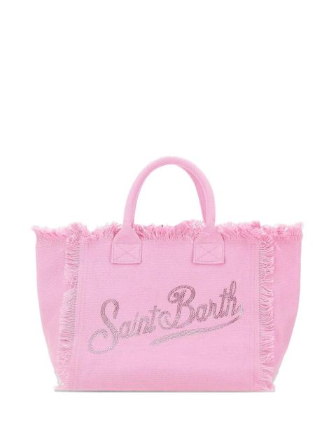 MC2 Saint Barth Vanity rhinestone-embellished fringed tote bag - Pink - zdjęcie produktu nr 1
