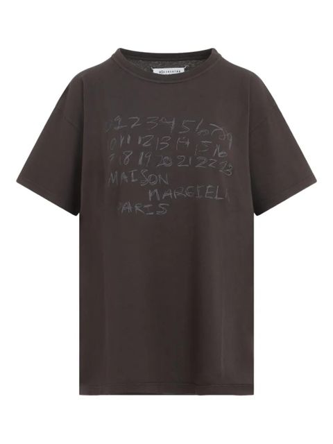 Maison Margiela printed T-shirt - Brown - zdjęcie produktu nr 1