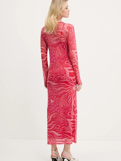 Never Fully Dressed sukienka kolor różowy maxi dopasowana NFDDR1912