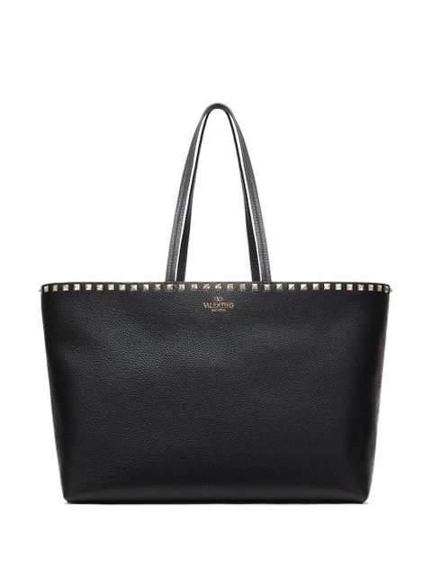Valentino Garavani Rockstud leather tote bag - Black