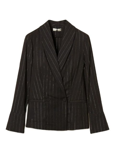 TWINSET pinstriped blazer - Black - zdjęcie produktu nr 1