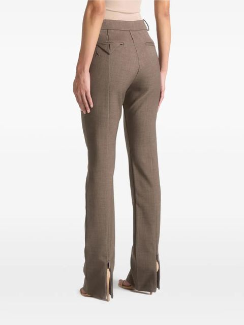 Manière De Voir zipped-cuffs tailored trousers - Brown
