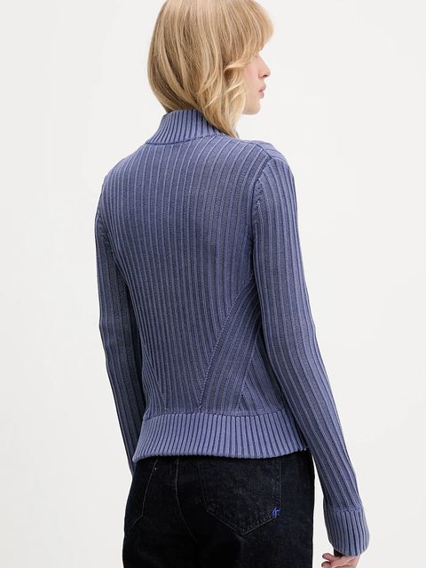 Karl Lagerfeld Jeans kardigan bawełniany damski kolor fioletowy A4W18017 - zdjęcie produktu nr 2