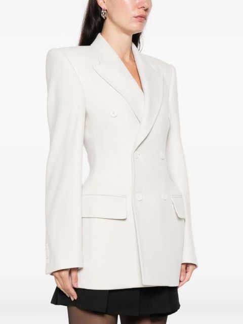 Balenciaga double-breasted hourglass blazer - Neutrals
