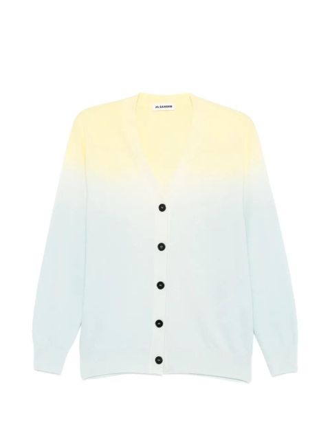 Jil Sander buttoned gradient cardigan - Blue - zdjęcie produktu nr 1