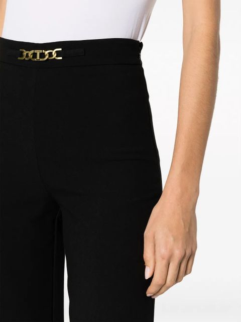 TWINSET Oval-T chain wide-leg trousers - Black