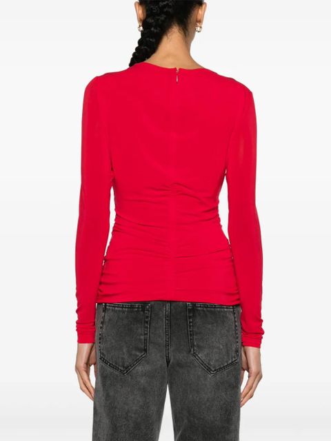 ISABEL MARANT Vandalia ruched blouse - Red - zdjęcie produktu nr 2