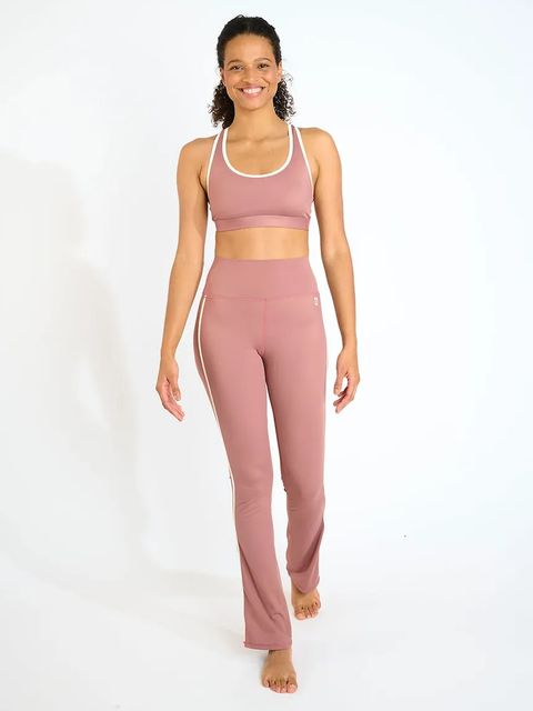 Banana Moon legginsy Wellflow damskie kolor różowy gładkie UNITY.WELLFLOW - zdjęcie produktu nr 2