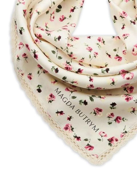 Magda Butrym floral-print silk scarf - Neutrals - zdjęcie produktu nr 2