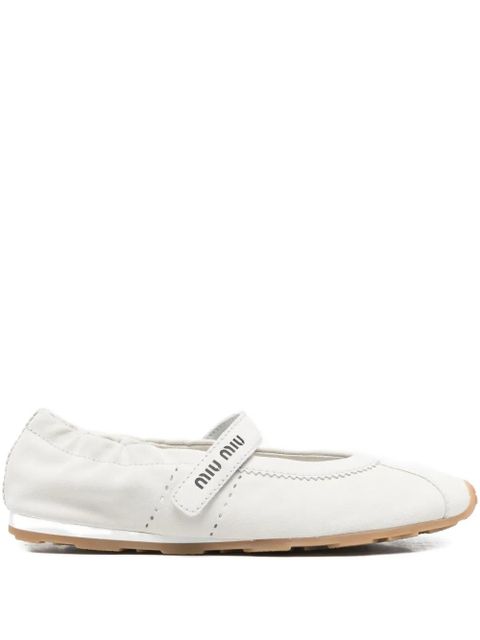 Miu Miu nappa leather ballet flats - White - zdjęcie produktu nr 1