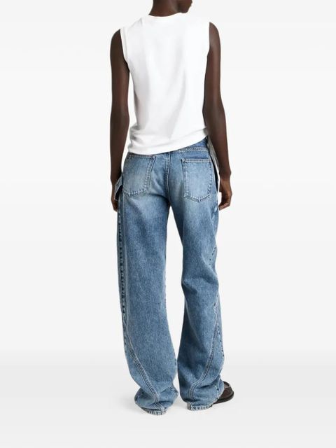 JW Anderson knotted hem cotton tank top - White - zdjęcie produktu nr 2