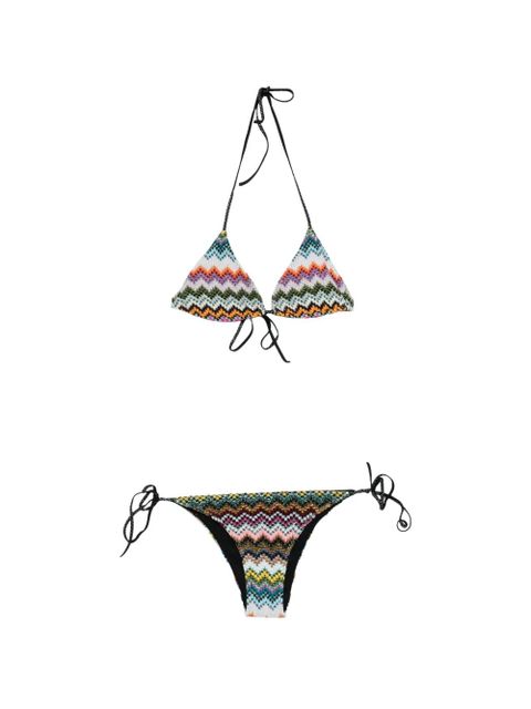 Missoni zigzag tie bikini - Black
