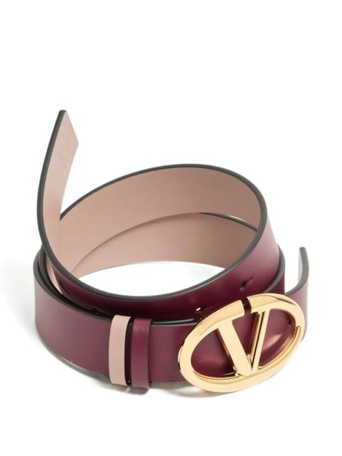 Valentino Garavani VLogo The Bold Edition reversible calfskin belt, 30mm - Red - zdjęcie produktu nr 2