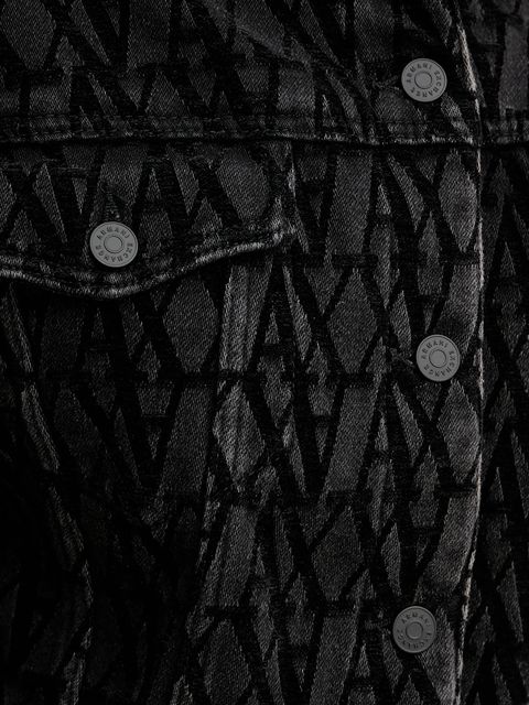 Armani Exchange kurtka jeansowa kolor czarny przejściowa XW000819 AF16092