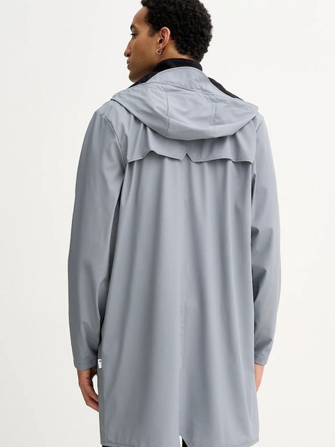 Rains kurtka przeciwdeszczowa 12020 Long Jacket W3 kolor szary przejściowa 12020