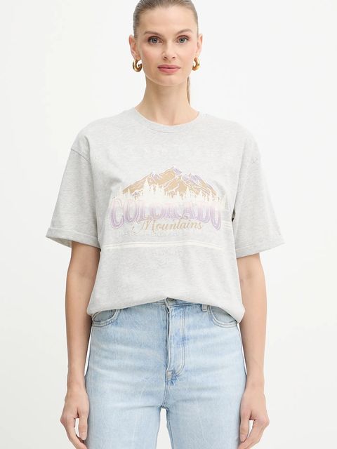 BOSS Orange t-shirt bawełniany damski kolor szary 50549195 - zdjęcie produktu nr 1