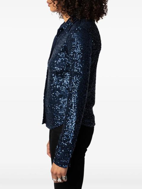 Zadig&Voltaire Tawny sequins shirt - Blue